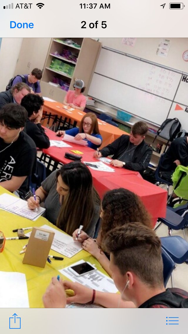 LindaBourland's tweet photo. Proud to see "Rotation Stations" being used in Spanish class at WHS. Great job Amanda @abourland1807. Engagement and participation at its best. #whywisd https://t.co/XkbiAy3TdX