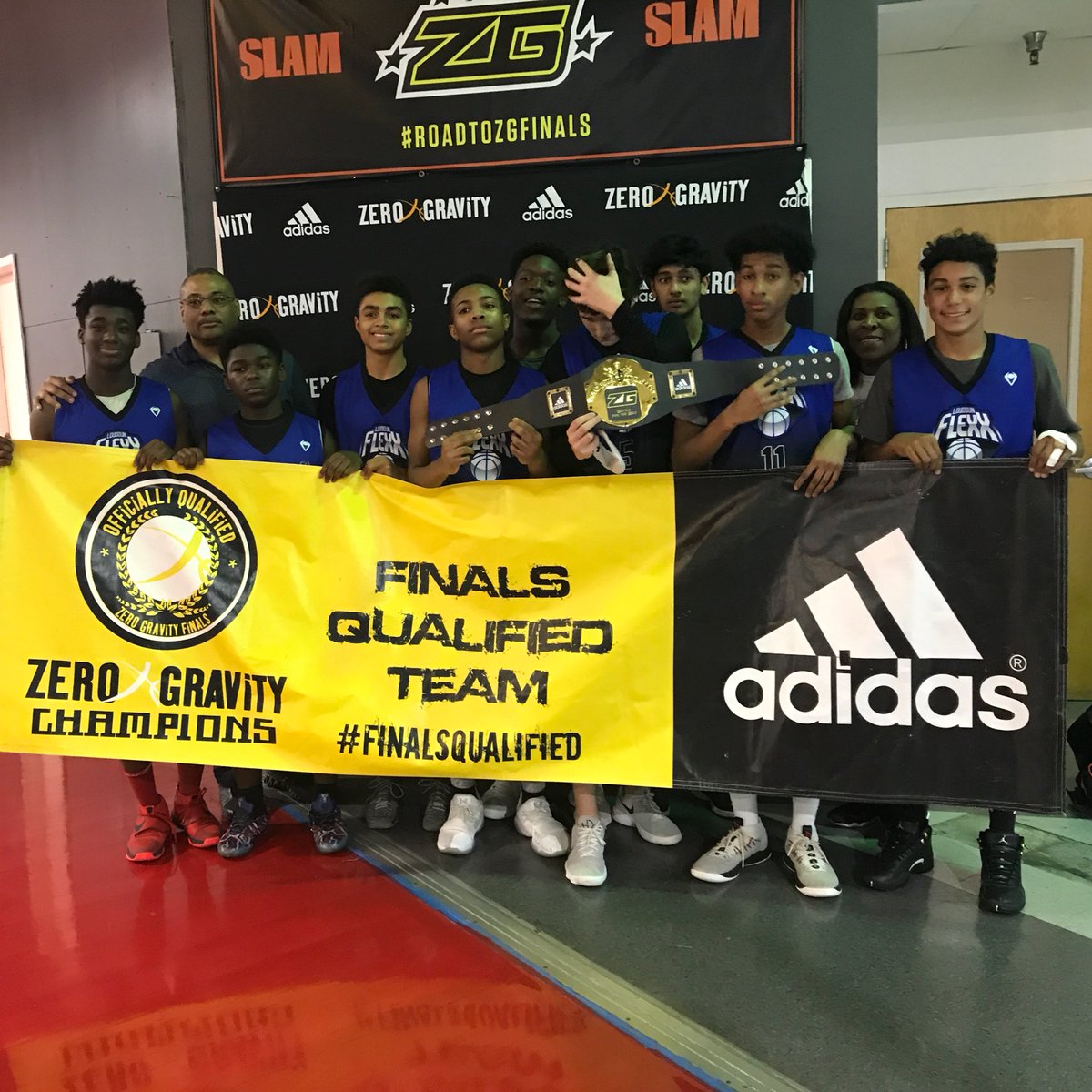 ZeroGravityBB's tweet photo. Congratulations #TeamFlexx πͺπ½π on winning the ZG championship belt. You are officially #FinalsQualified #RoadtoZGFinals π https://t.co/yS3PLtMpfM