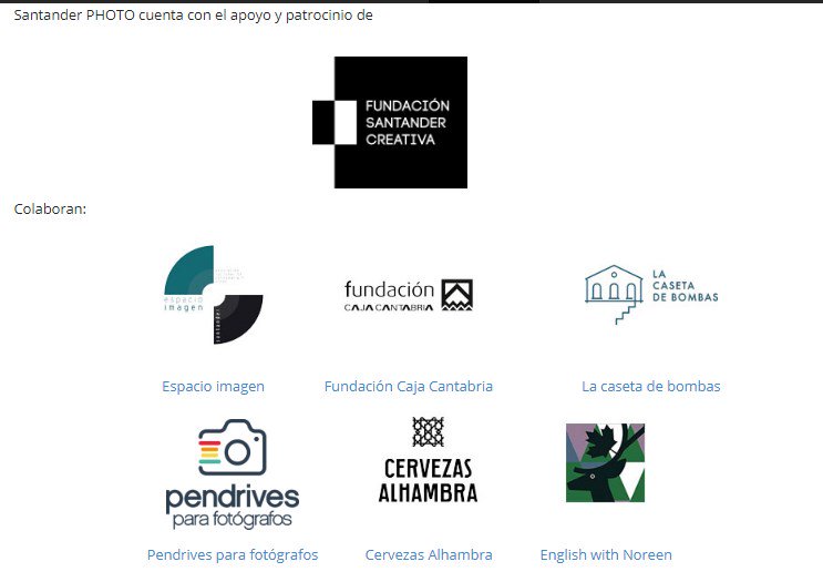 santanderPHT's tweet photo. Mañana arranca la 6ª edición de SantanderPhoto, todo gracias al apoyo y patrocinio de @SDRCreativa, @casyc , EspacioImagen, LaCasetaDeBombas, Cervezas Alhambra y la colaboraciónde NoreenLam https://t.co/CKaBCtJqzr