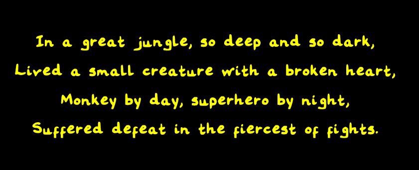 MightyMonkey87's tweet photo. So after a year.... here’s the opening lines of “Mighty Monkey Strikes Back”.... https://t.co/0JeaamMjxJ