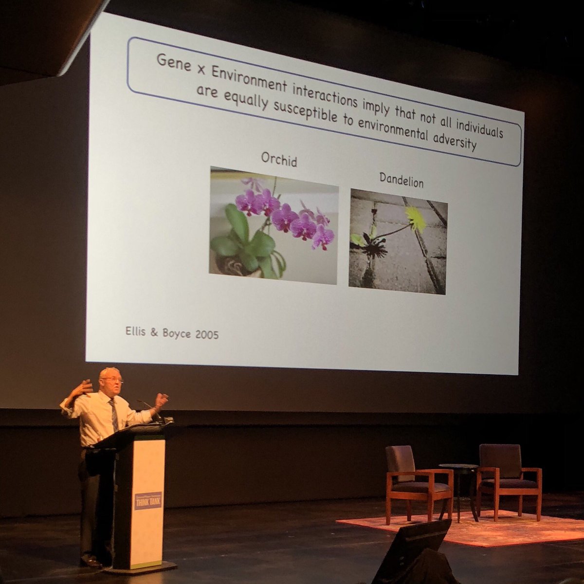 SimmsMann's tweet photo. The 2018 #SimmsMannTT is underway with our first presenter Michael Meaney, shown here mentioning the work of one of our Whole Child Award winners, Dr. Boyce of @ucsfpsychiatry. #SimmsMannInstitute #ThinkWholeChild https://t.co/BbVAVGHH51