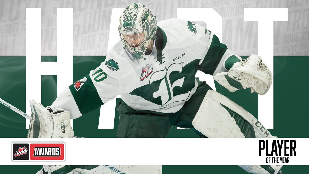 The winner of the 2017-18 Four Broncos Memorial Trophy as the WHL Player of the Year is @C_Hart70 of the <a href="/WHLsilvertips/">xy - Everett Silvertips</a>! #WHLAwards