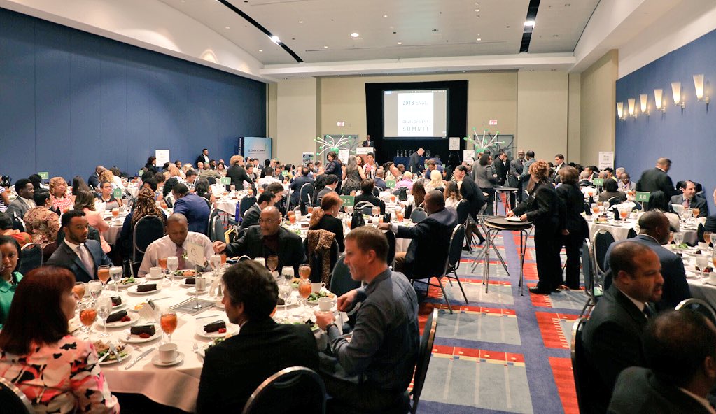 DCOCP's tweet image. Just started and the room is packed at the @DCChamber’s 2018 Small Business Awards &amp;amp; Economic Development Summit Luncheon! #DCSmallBizWeek #SmallBizDC