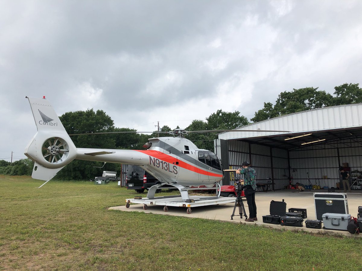 Austin Helicopter Tours has a film production going on today and our corporate helicopter EC-120B  is going to be the star of the show. <a href="/alamoheli/">Alamo Helicopter Tours</a> <a href="/365ThingsAustin/">365 Things Austin</a> <a href="/SocialNAustin/">Social N Austin</a> <a href="/AirbusHeli/">Airbus Helicopters</a> <a href="/AirbusRide/">AirbusRide</a>