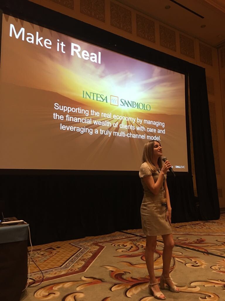 matteovari's tweet photo. @massi_silvia from #IntesaSanpaolo bank presented a great ‘Isilon for #BigData reference’ at  #DellTechnologiesWorld #DellTechWorld @sdevulap @ncarotti @lypu74 @DellEMCItalia https://t.co/PqJ1YrX5Qx