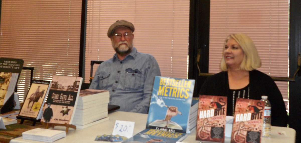 At the San Bernardino Book Fair on Saturday with western author JR Sanders. #SanBernardino @FeldheymLibrary #Library <a href="/jrsanderswest/">J.R. Sanders</a>
