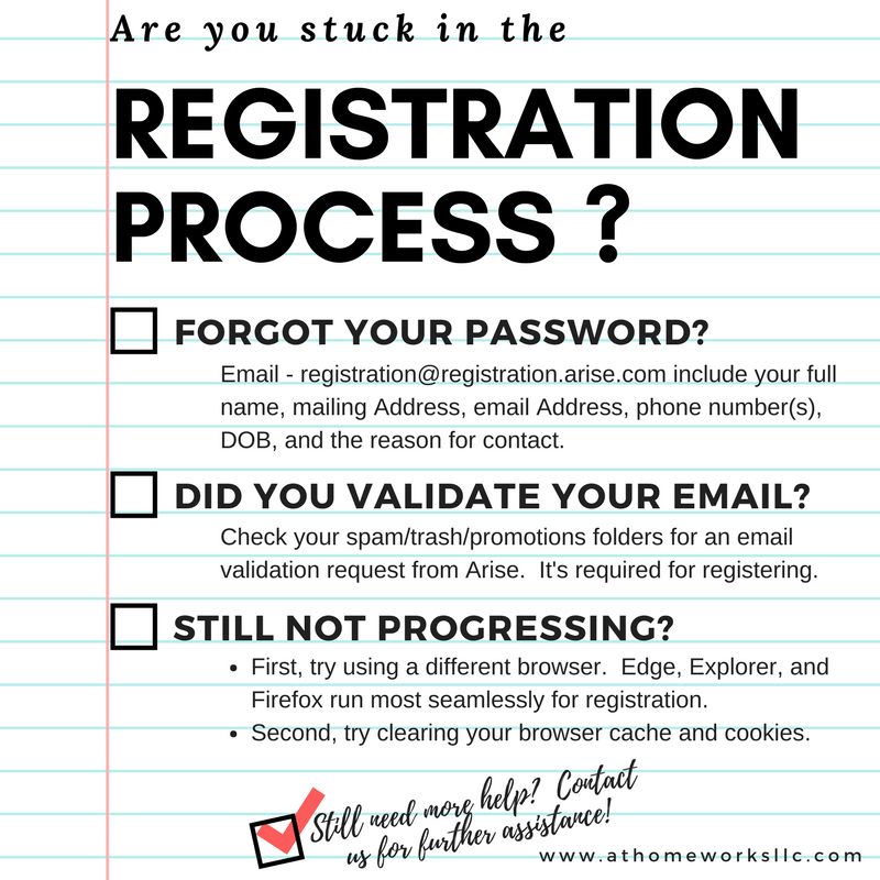 AtHomeWorksLLC's tweet image. If you&apos;re having difficulty with registration and are stuck, take a look at these simple solutions to common issues.  #RegistrationHelp #PortalTips #FinishRegistration #AtHomeWorksLLC #FAQ