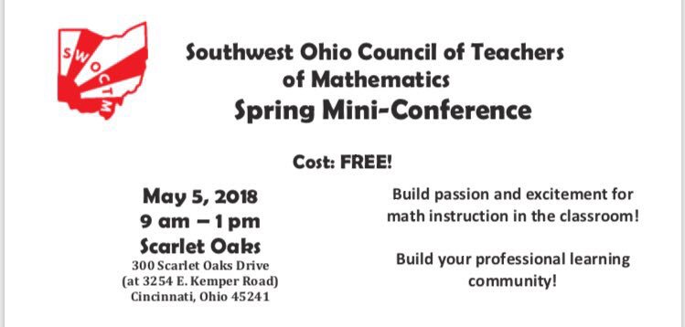 swoctm1's tweet photo. We have had some last minute spots open up for this weekend’s SWOCTM Mini-Conference. Email SWOCTM@gmail.com if you are interested in attending! #SWOCTMlearns https://t.co/HwoHxlZxW4