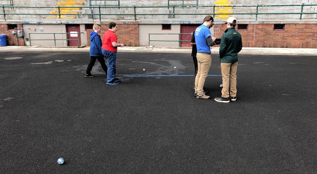 pmahaney's tweet image. How do you keep students engaged during state testing? Learning to code with #Sphero at Disco in the sunshine. “This is soooo cool!” #weLearnVPS