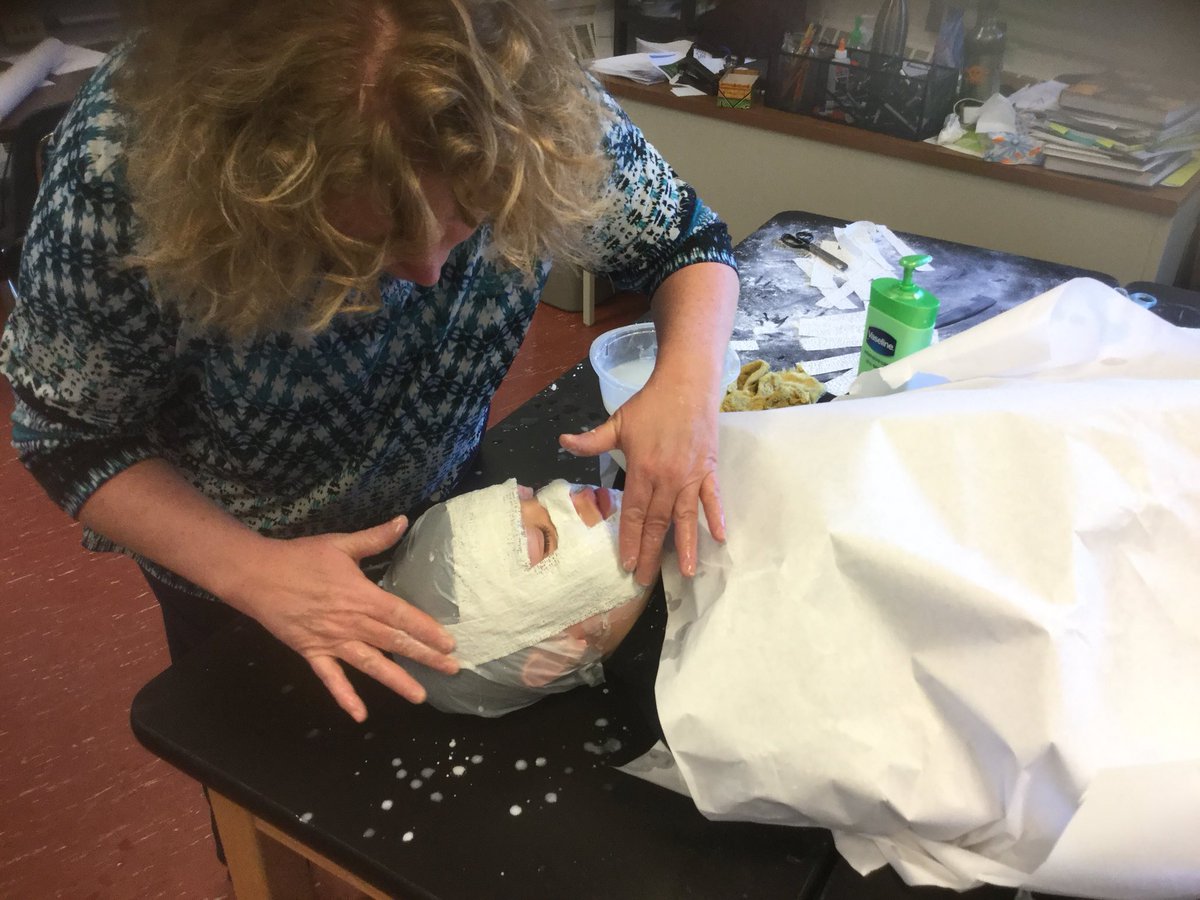 JosephaAustin's tweet photo. #bsdvt @BTVSchools Making masks at OnTop, or is it Zen-like facials? We will be decorating them after the spa treatment. https://t.co/wq53zgPl7P