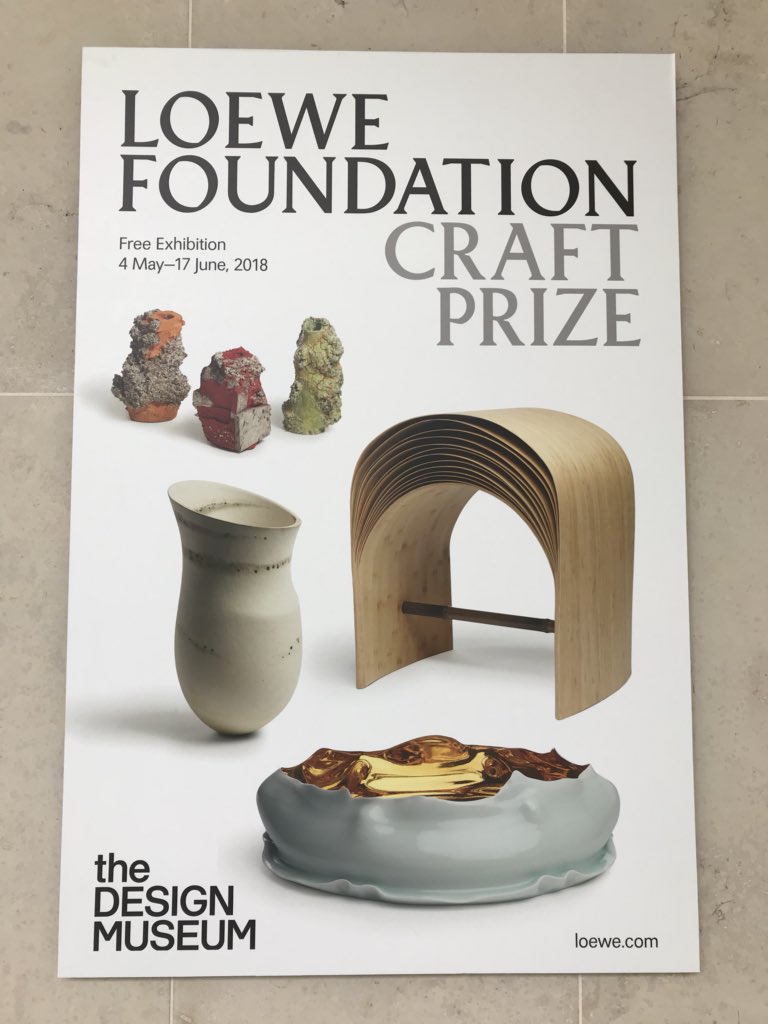 Heading home after long day filming #LOEWEcraftprize finalist interviews. Fabulously talented international #craft #artists. Winner announced tomorrow and #exhibition opens Friday #loewefoundation @imagineear @DesignMuseum @LoeweOfficial