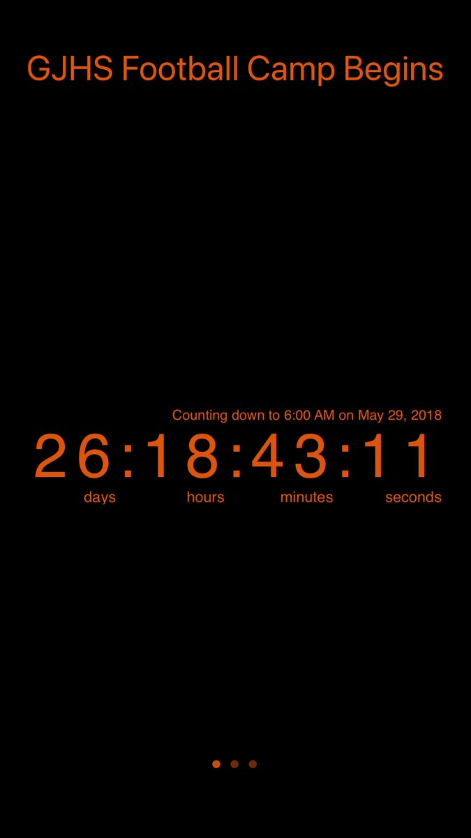 GJTIGERFOOTBALL's tweet photo. 26 days and 18 hours remaining until GJHS Football Camp Begins  #TZeroApp https://t.co/EnLE6md8Ht