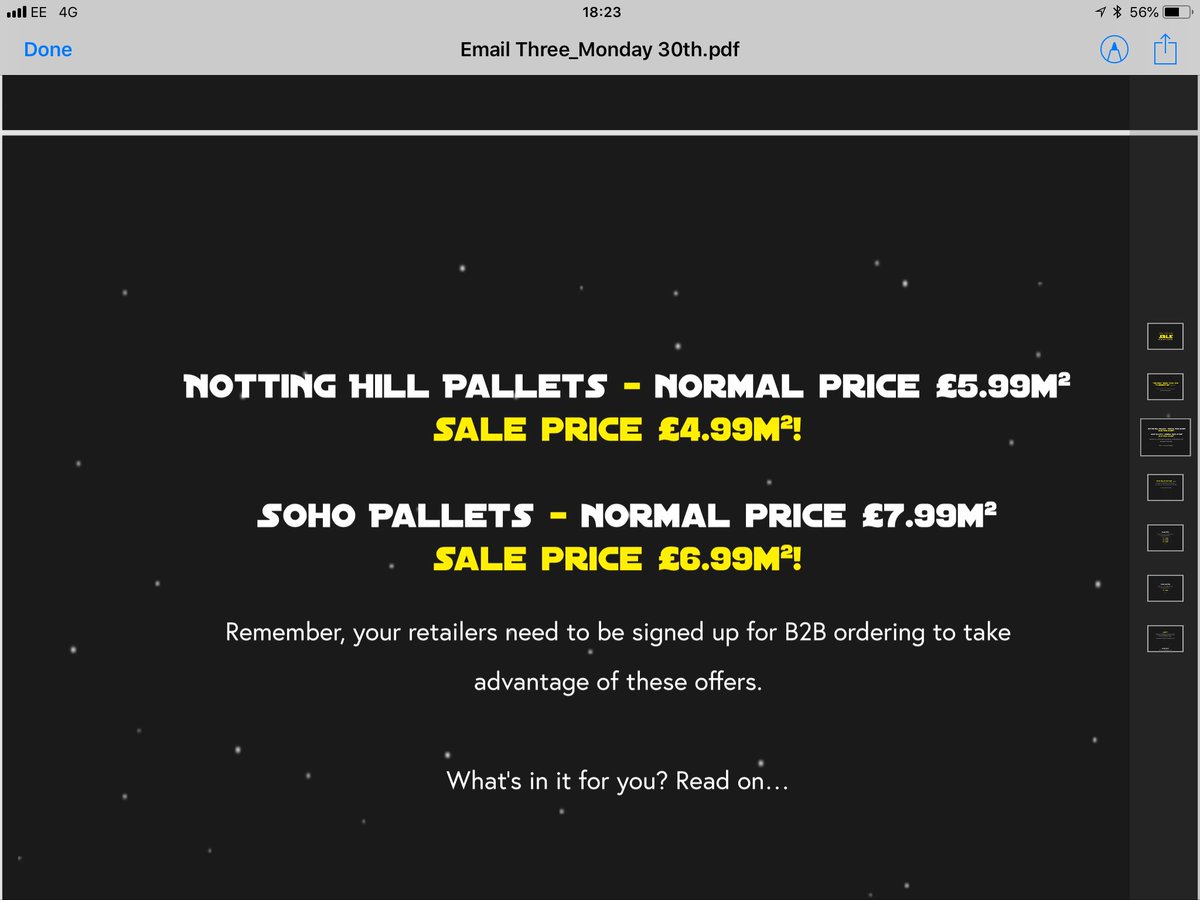 scott_adderley's tweet photo. Great offers to be had on the Mercado website this weekend       20% off all QS accessories, 10% of all AW cut lengths and fantastic offers on pallets of Notting Hill and soho With new deals every day Make sure you login on Friday and save money https://t.co/pcYSTPsdqO