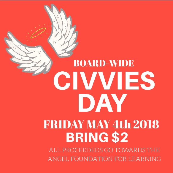 ESCSJPII's tweet photo. HEY PANTHERS‼️THIS FRIDAY IS A BOARD-WIDE CIVVIES DAY👌👖👚DON’T FORGET TO BRING YOUR $2 AS ALL PROCEEDS GO TOWARDS THE AFL😇👼 https://t.co/mkCkdiPA2M