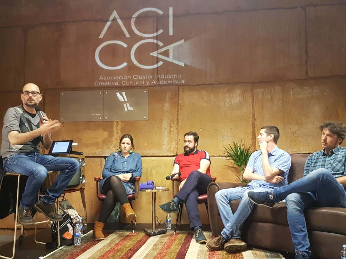 Labcinemateca's tweet photo. Participamos en la mesa redonda dedicada al trabajo de las #FilmCommission que se desarrolla en @TaludEria en el marco las I Jornadas @AciccaAsturias con @lazona https://t.co/pILtQZ0IbC