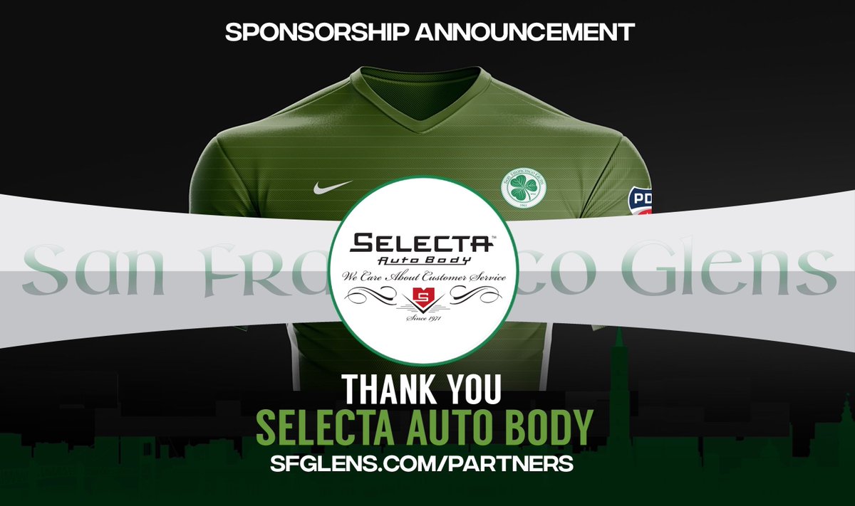 SFGlensSC's tweet image. 📣 SPONSORSHIP ANNOUNCEMENT!

We’re proud to announce that @SelectaAutoBody has joined us as an official sponsor for our inaugural @USLPDL season! Thanks for your support! See you Saturday!!!

👉 sfglens.com/partners