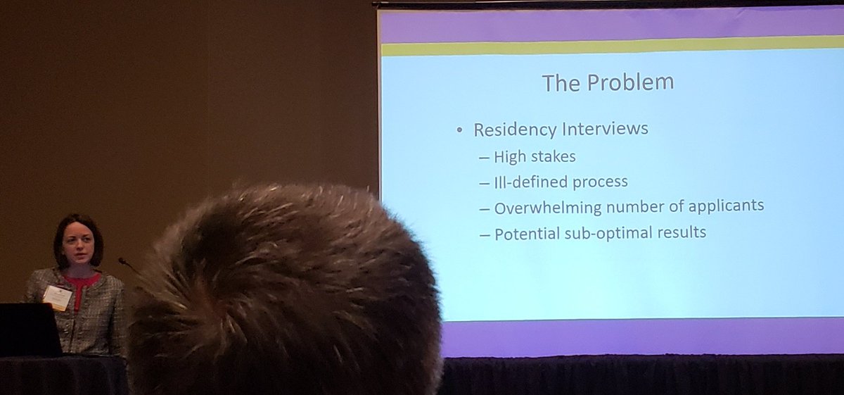 AlanHarzmanMD's tweet photo. .@LillianErdahlMD talking about smarter residency selections for better fit. Asking questions that actually investigate what the program cares about. #TOBOX18 #SEW2018 Do you still allow all faculty to interview? (Vs smaller interviewer cohort) https://t.co/cmRCmV7KxP