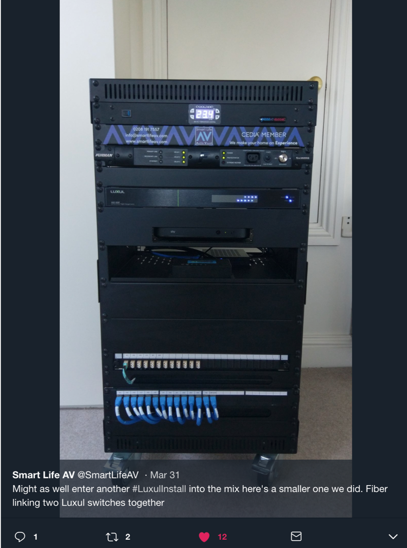 LuxulCorp's tweet photo. Announcing our winners for the #LuxulInstall social media competition! A $100 Amazon gift card will be rewarded:
Best Large - @TYMhomes
Best Small - @SmartLifeAV
Most Unique - Audio Video Solution
Cleanest Rack - @TYMhomes
Email lindsay.bull@luxul.com to claim your gift cards! https://t.co/vuM66U7jj4