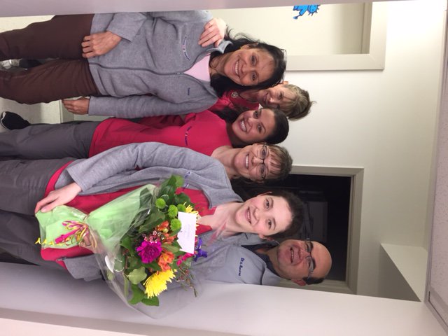 aurora_kids's tweet photo. Today was a special day at #AKD Amber one of our hygienists and Myofunctional Therapist has returned from her maternity leave. It is also her birthday.  Welcome back Amber and we are so happy to have you back with the team.  Happy Birthday!  
#AKD#aurorakids#aurorakidsdentistry https://t.co/AOHla6iciA