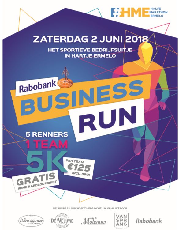 Team 18, 19 en 20 hebben zich ingeschreven voor de Rabobank Business Run. Heb jij jouw collega's al gevraagd voor het ideale personeelsuitje op 2 juni?