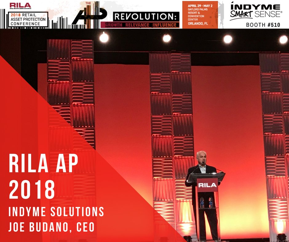 IndymeLLC's tweet photo. Indyme Solutions CEO Joe Budano addresses the audience at Retail Industry Leaders Association (RILA) AP Conference. Attending? Visit Indyme's Booth #510 for your chance to win an Apple iPad! #RILAAP #RILA2018 #IndymeSolutions #RILA https://t.co/Fh11RLd7FA
