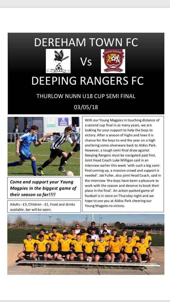 DESASoccer's tweet photo. Great work from student @NathanFitch365 👏🏻 Come &amp; support our students representing @derehamtown in the @thurlownunnECL youth cup semi finals tomorrow night @AldissPark 7:45pm KO #DARE2 #coym https://t.co/wkK1PDpb4U