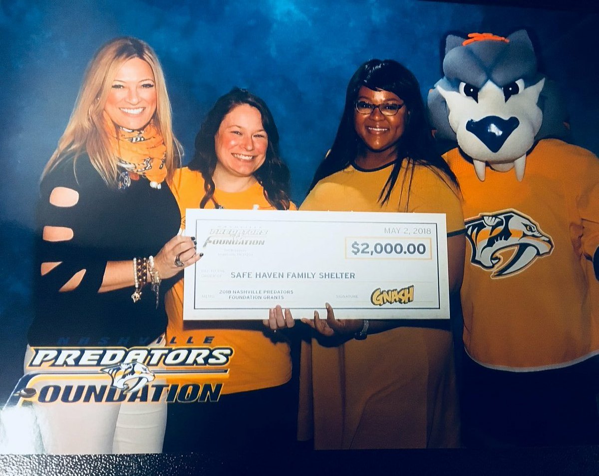 We appreciate the support of the Nashville Predators Foundation! 💙🏒💛 #bigpayback