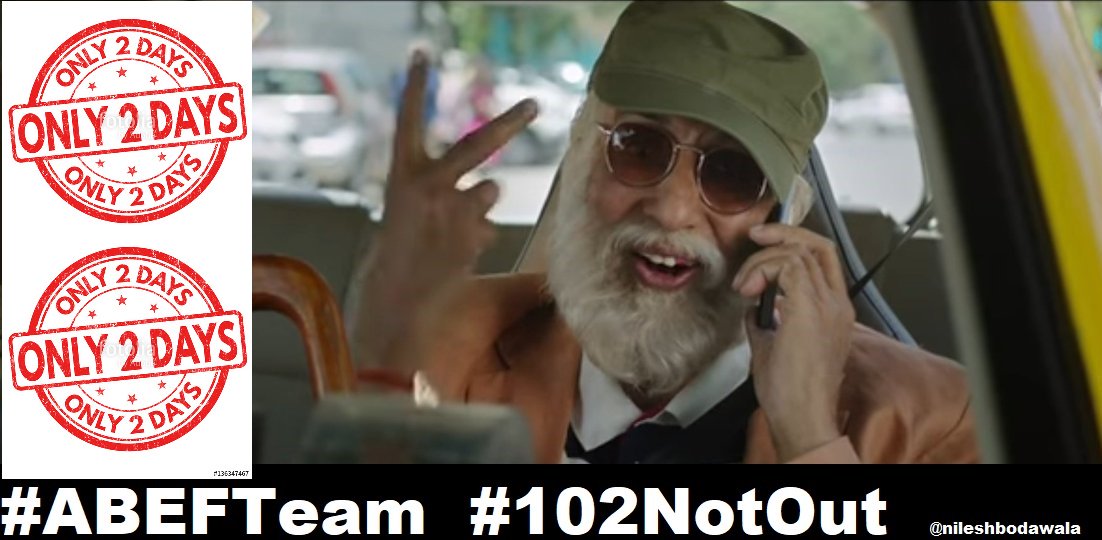nileshbodawala's tweet photo. "Are Main baap hun...main bete ko bridh-ashram bhej rha hu..tum log samjhte ku nahi" #2DaysTo102NotOut #OOTD #ABEFTeam #102NotOut #stillwaiting @SrBachchan @chintskap @umeshkshukla @JimitTrivedi06 #saumyajoshi @SonyPicsIndia @Swetaprasad19 @sureshjumani https://t.co/Z00hz6DsXC