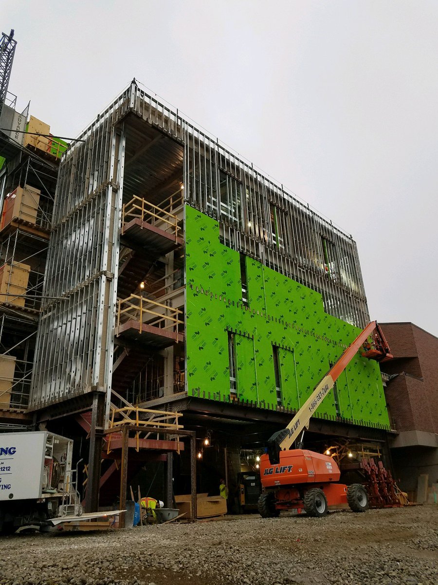 PML_Inc's tweet photo. Making our way through the week with a sneak peak of our Exterior Framing &amp; Glass Mat Sheathing! #booya #pmlconstruction #pmlprogress #UNO #exteriorframing #glassmatsheathing https://t.co/SX57RBG9H3