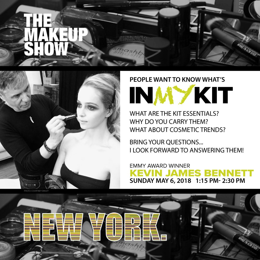 KJBennettBeauty's tweet image. People always ask what's #InMyKit - you have the chance to find out... IN PERSON. What are the kit essentials? Why do I carry them? What about cosmetic trends? Get those questions ready - I'll be at @TheMakeupShow NYC to answer ALL of them! #makeup #makeupartist #makeupeducation