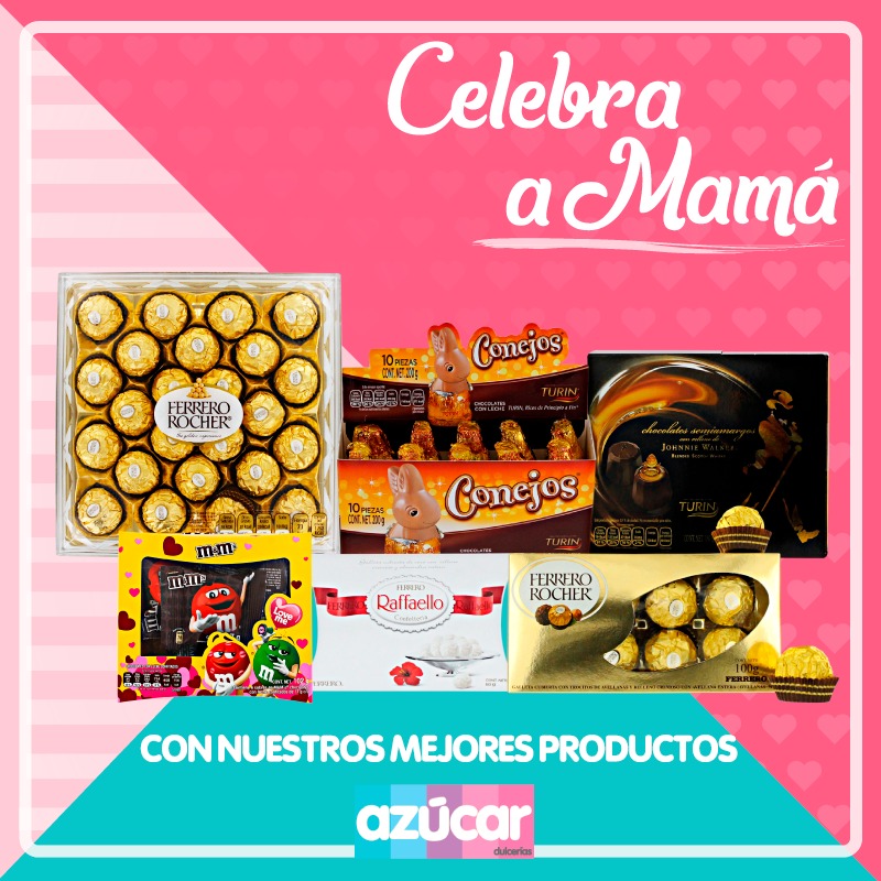 azucardulcerias's tweet photo. Porque mamá se merece solo lo mejor, consiéntela este 10 de mayo con las mejores marcas de dulces y chocolates que tus amigos de Azúcar Dulcerías hemos preparado para ti.🌹
Disponibles en cualquiera de nuestras sucursales y tienda en línea https://t.co/cIf6fV0t0r https://t.co/7CiFt1Vjlz
