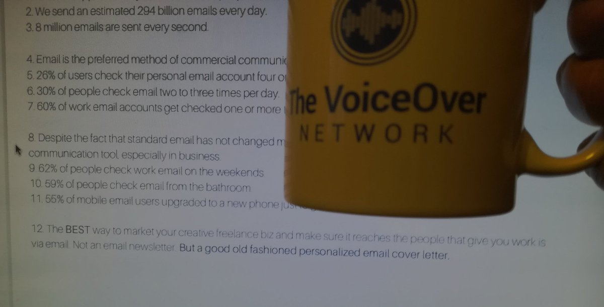 stefsvoice's tweet photo. The #VONwebinar on zoom has started. @JonathanTilley5 @NetworkVO Writing dynamite marketing emails. It's not about me;it's always about them. 😊 @RachaelNaylor https://t.co/JYS5MxHg6z