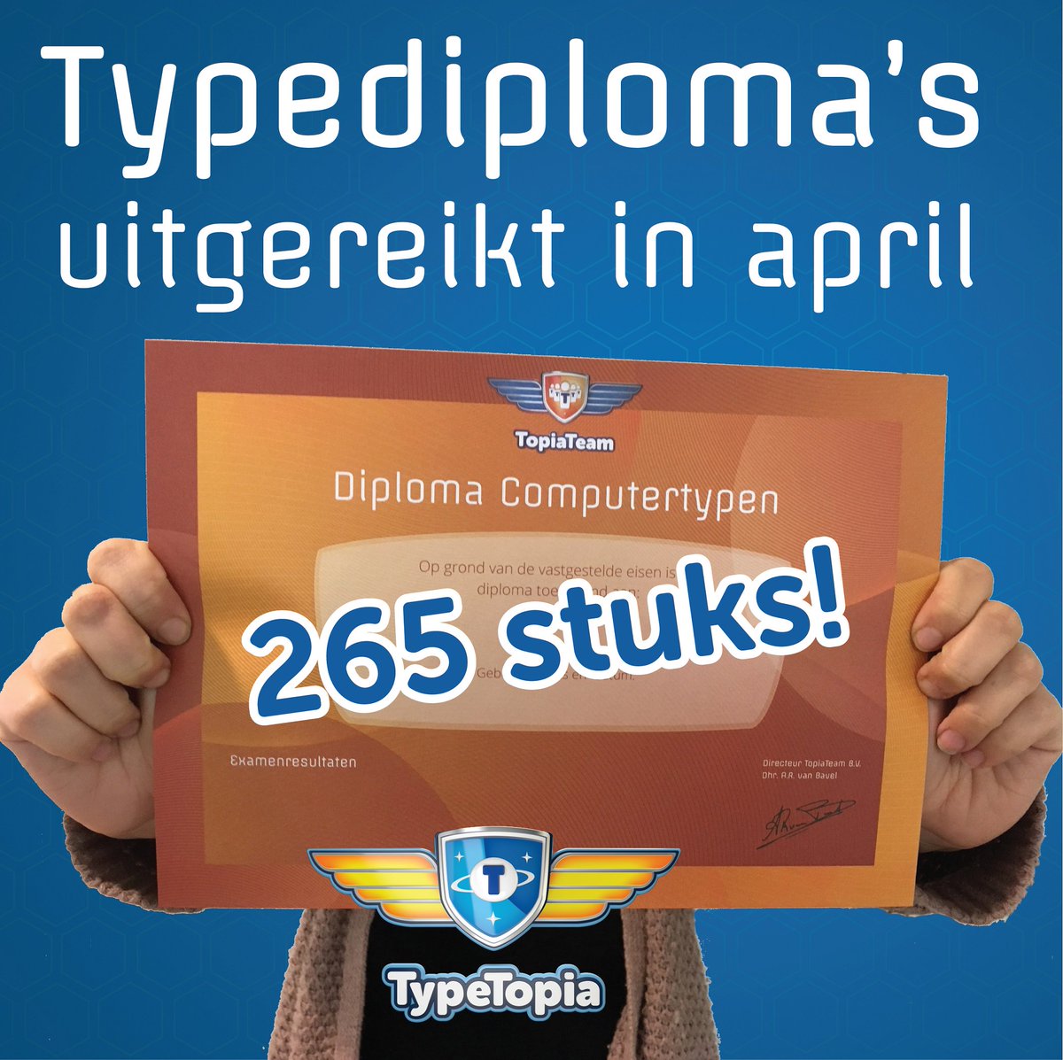 Van harte gefeliciteerd allemaal, supergoed gedaan! :D