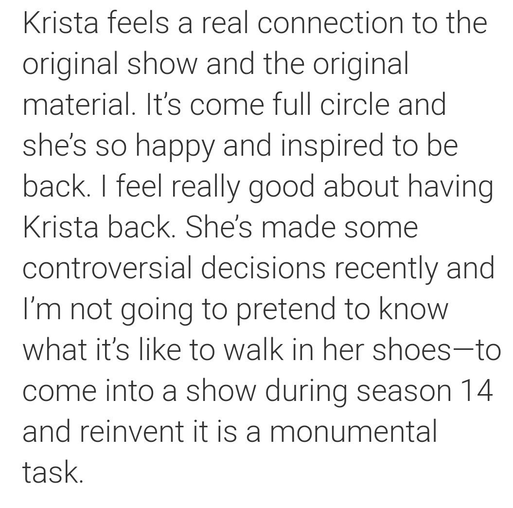 QueenxMeredith's tweet photo. Krista is tough & doesn't give a fuck.
Also bitches, keep blaming Ellen (and Kelly) who got the two fired. !idiots! #ControversialDecisions https://t.co/wruyUxQcZb