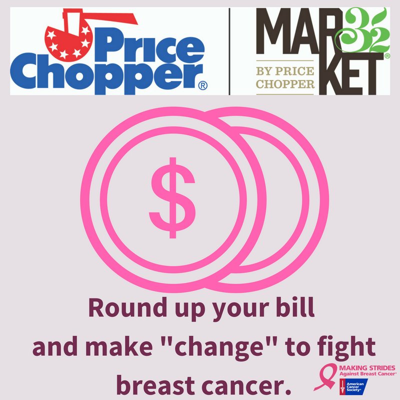 It is May which means it is time again for the <a href="/PriceChopper/">Price Chopper & Market 32</a> change round-up campaign! All month long, visit your local Price Chopper/Market 32 and round up your bill to help save lives from breast cancer.