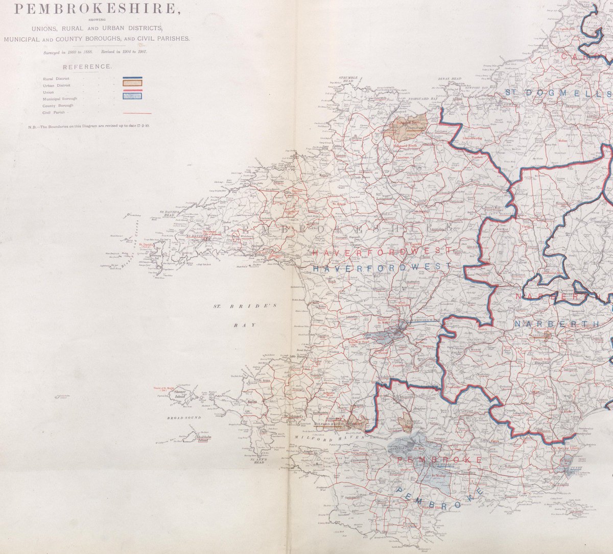 Caldy Island shown as a civil parish