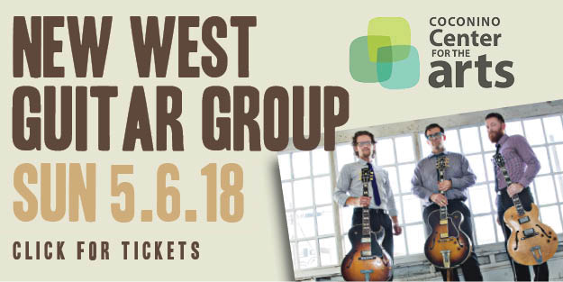 Sunday May 6th one of the premier guitar ensembles in the world #NewWestGuitarGroup performs at the Coconino Center for the Arts in #Flagstaff. Tickets and info at FlagArtsCouncil.org ow.ly/6Ql930jxO8u