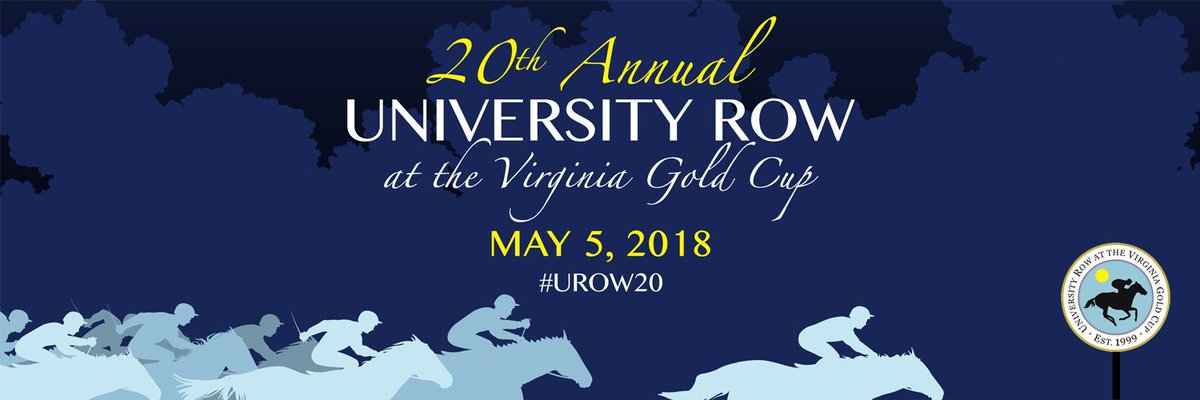 The 20th annual University Row at the Virginia Gold Cup is this Saturday, May 5th! Buy your ALL-INCLUSIVE TICKET and join the exclusive crowd at University Row! <a href="/UniversityRow/">University Row</a> <a href="/Whitlows/">Whitlow's</a> @VAGoldCup showclix.com/event/URow20/t…