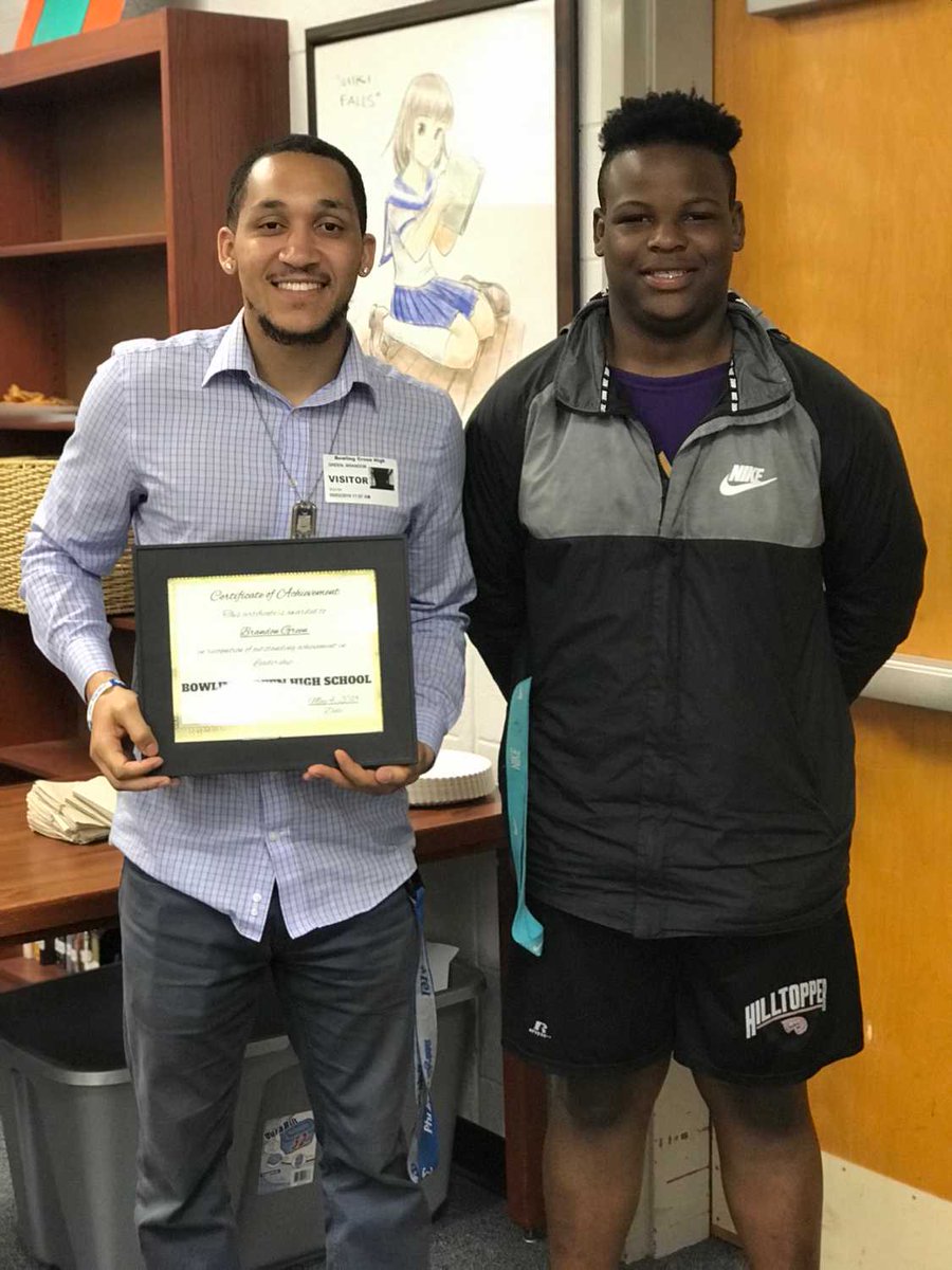 BGHS_PROWESS's tweet photo. Congratulations and Thank You to Mr. Brandon Green for his work and support of all of us in PROWESS! You are truly the epitome of a LEADER. https://t.co/0QvOgCEoSQ