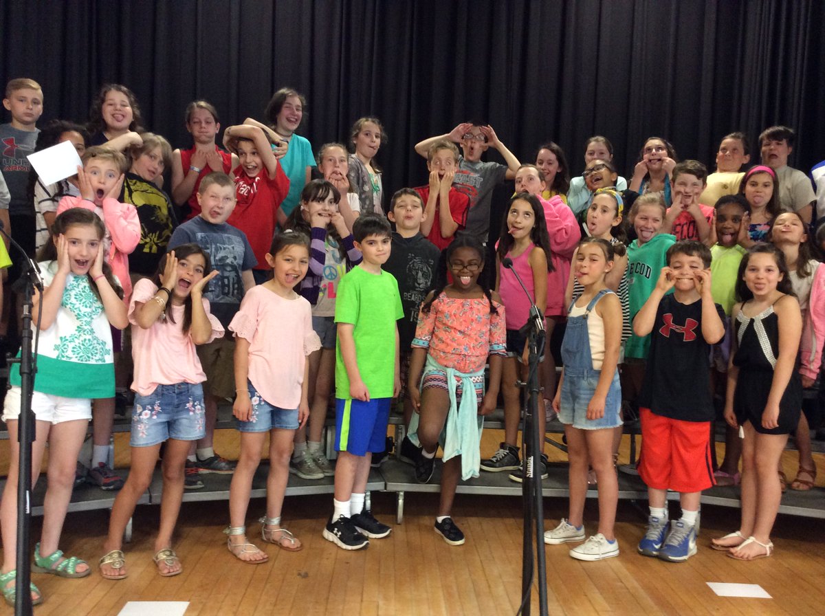 Our concert is a collection of silly songs, so the fourth graders decided to practice their silly faces too!  
Come see them perform in the GES gymnasium on Thursday 5/3 at 7pm.
