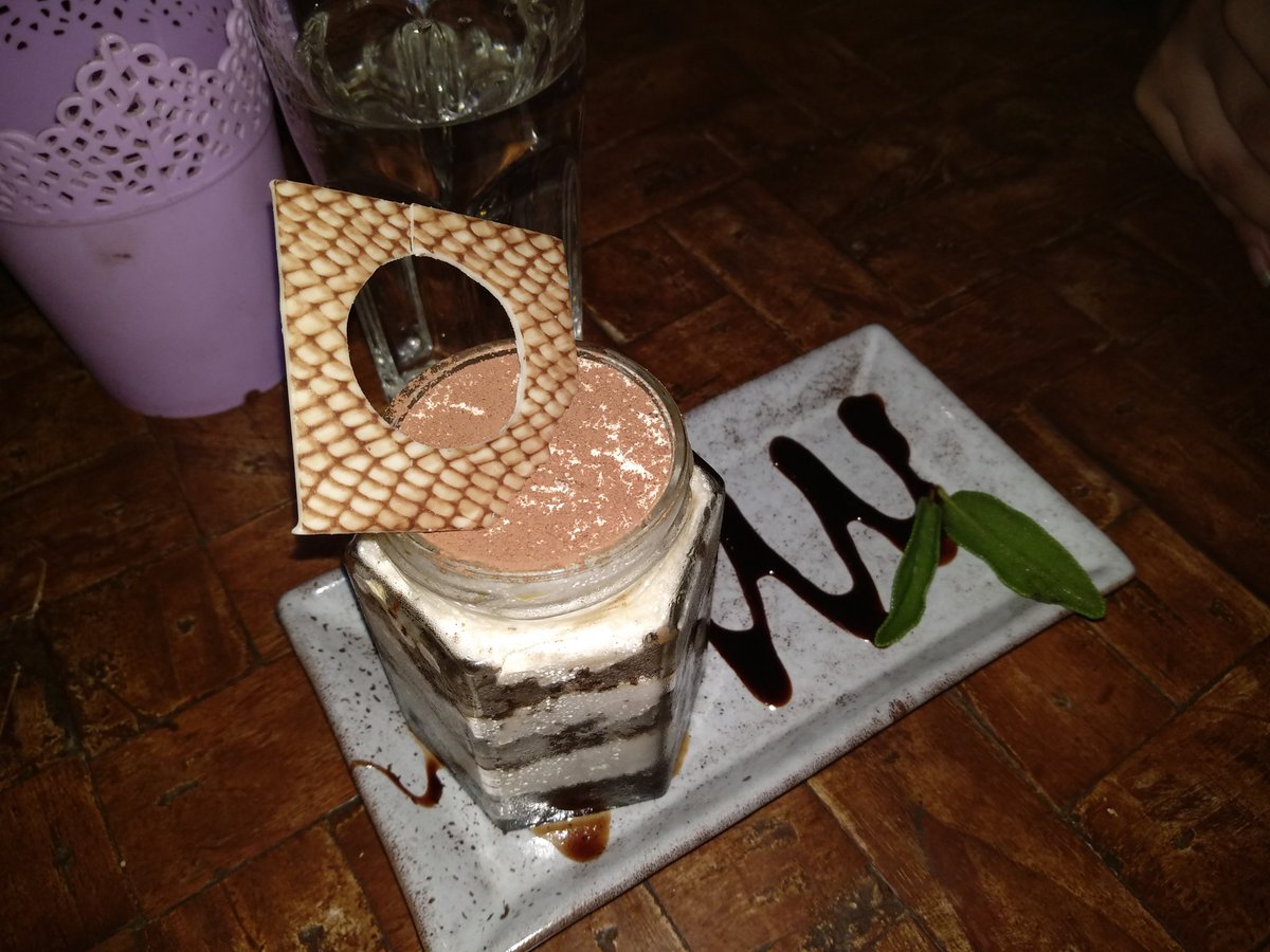 hold_monk's tweet photo. Thank you for the wonderful dinner @Wow_Tables . I was anyway a regular booker on your app, the frequency will only increase now ❣️
In the pic: Bailey's Tiramisu @ The Little Door , Red wine Sangria, Bacon wrapped chicken.
#Gourmetday #wowtables https://t.co/zcB7QNJ7ab