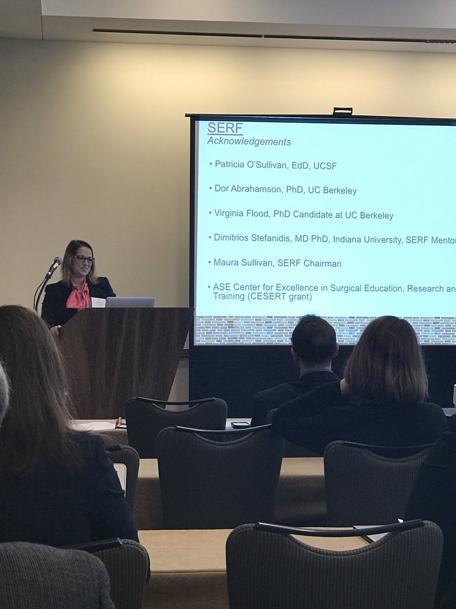 Impressive talk by General Surgery resident Courtney Green on the evidence of perceptual expertise in surgical practice at #SEW2018 
@ucsfsurgery <a href="/Surg_Education/">Association for Surgical Education</a>