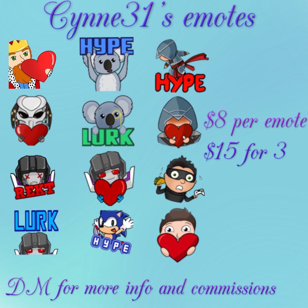 Cynne31 Tsd On Twitter Are You In The Need Of An Emote A Logo
