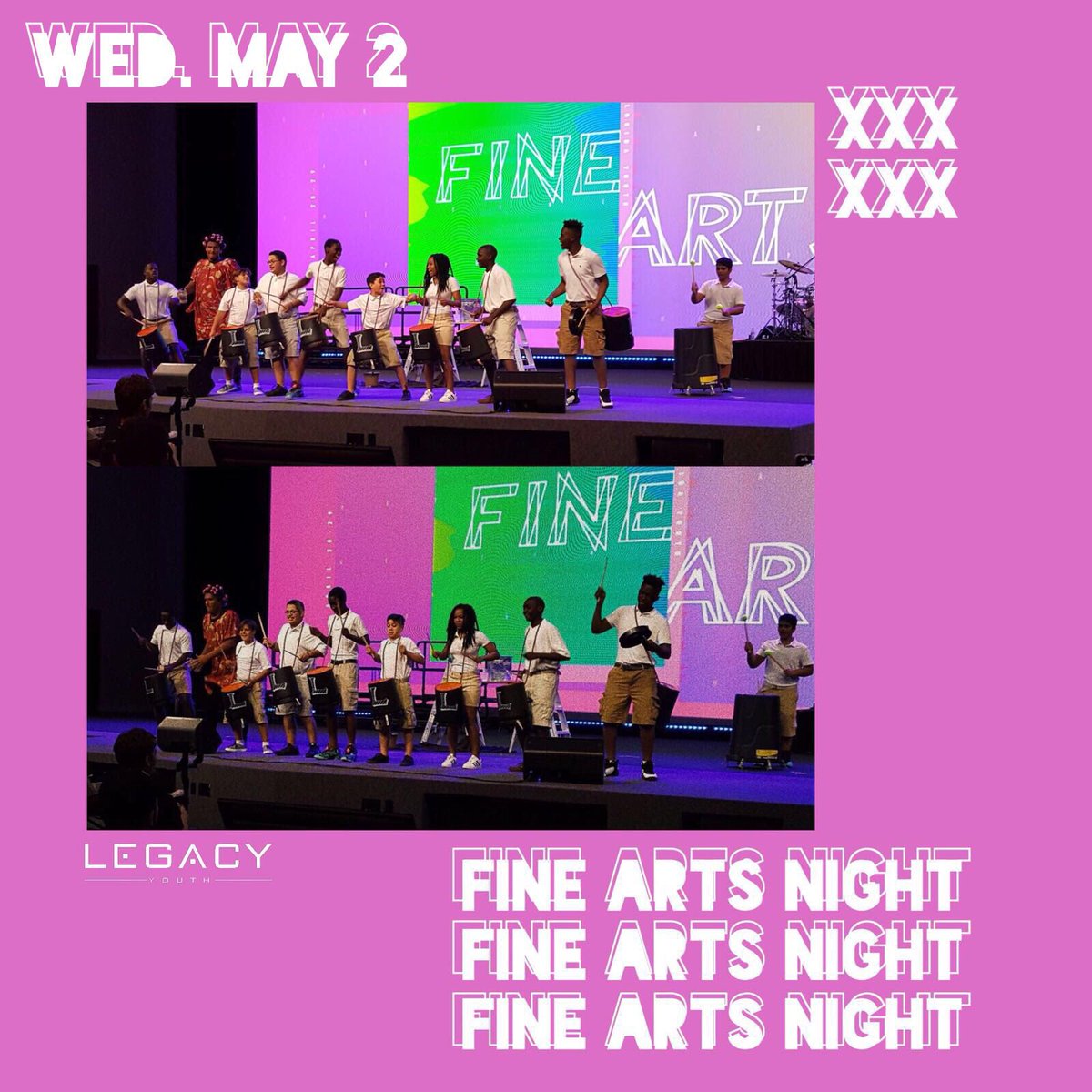 legacyboca's tweet photo. Fine Arts Showcase tonight!! Grab your friends and come see what our fam did this weekend!! It’s gonna be so good! Meet us in the main sanctuary 😎🎊🎉 https://t.co/0yiqBliP4R