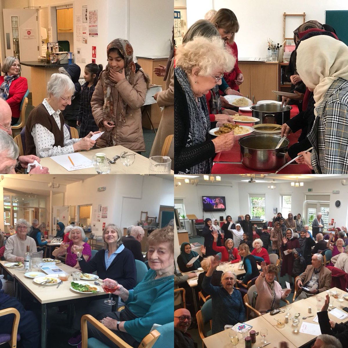 HumanityFirstUK's tweet image. Fantastic ladies from @LajnaUK supported HF with another great ‘Curry Lunch’ in Kingston upon Thames for 25 elderly people last weekend.  Our partnership with @staywellcharity allows us to provide tasty food and warm company to their members.  A lovely day for all 😊