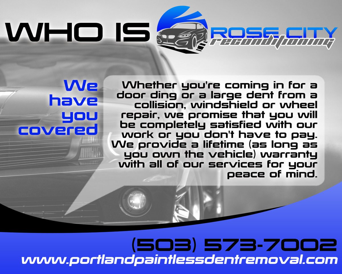 RCDentRemoval's tweet photo. Whether you’re coming in for a door ding or a large dent, we promise that you will be completely satisfied with our work. We provide a lifetime warranty with all of our services. 
#pdr #paintlessdentrepair #paintlessdentremoval https://t.co/ejKXjNTZF0