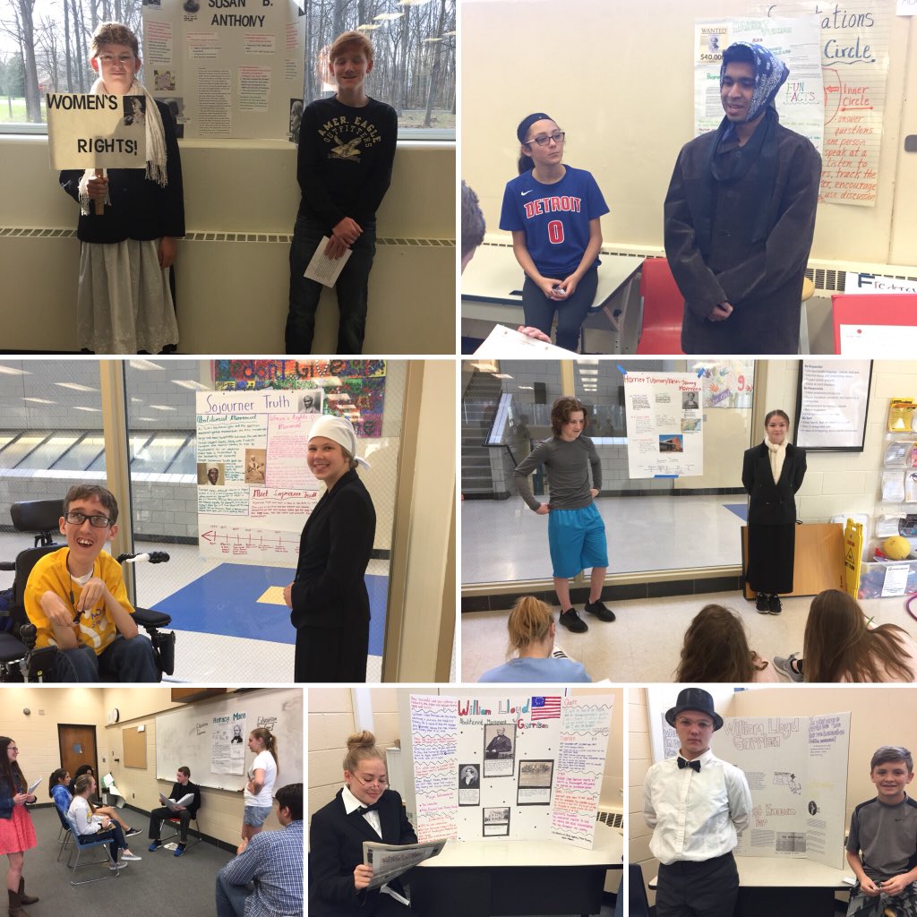 Mr_Beltran_NMS's tweet photo. Loved the energy as students created a living wax museum of antebellum reformers! #bamsknights #bamspln #tlap #sslap https://t.co/UzRGgqxWN2