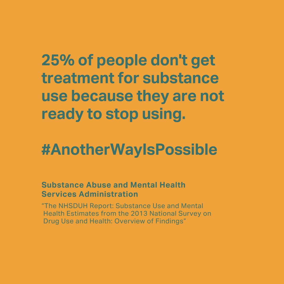 evo_hw's tweet image. The vast majority of people dealing with substance use issues don't get help. That needs to change #AnotherWayIsPossible