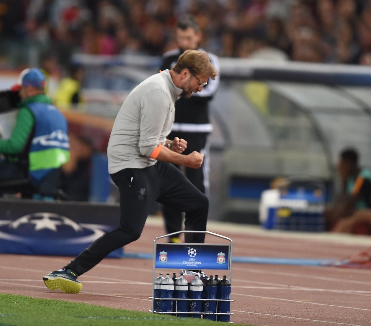 Ekspresi Juergen Klopp.