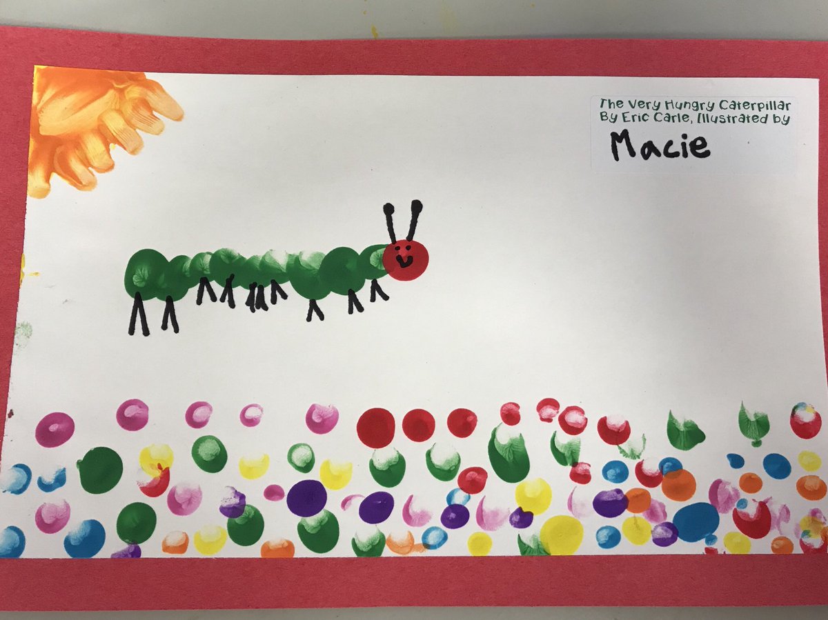 lisaarosee's tweet photo. The Very Hungry π! Integrate art and science! #kindercrazy #makeitfun https://t.co/pGfyk9ZtZy